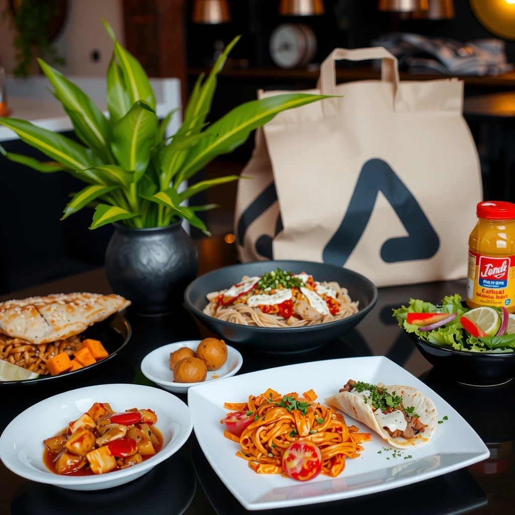 Delicious food delivery service showcase