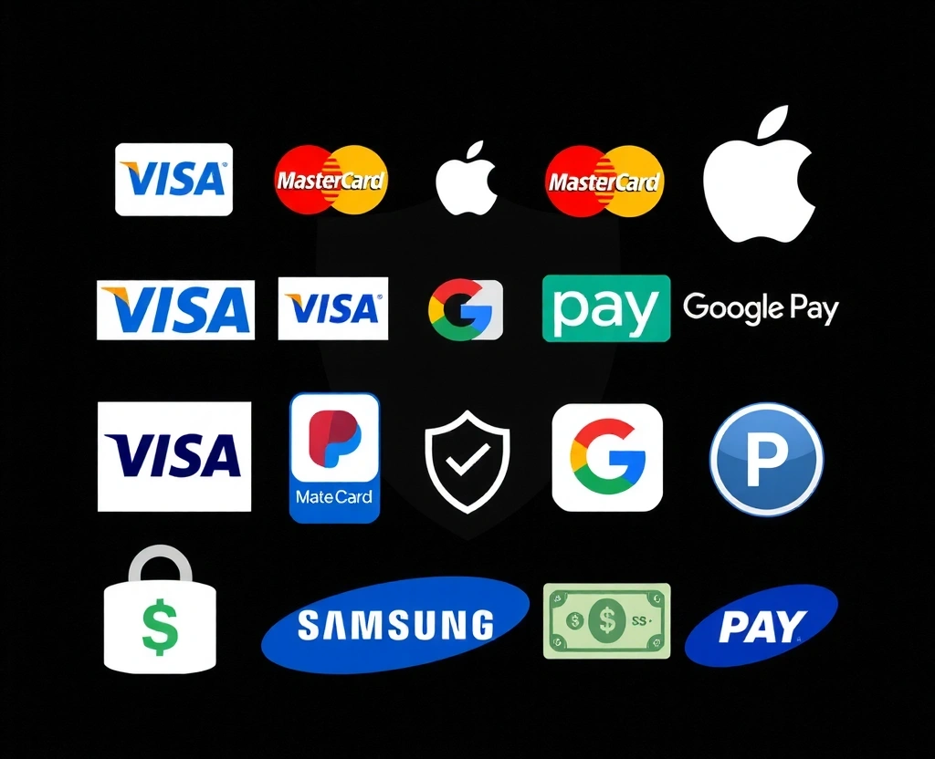 Multiple payment methods accepted including credit cards and digital wallets