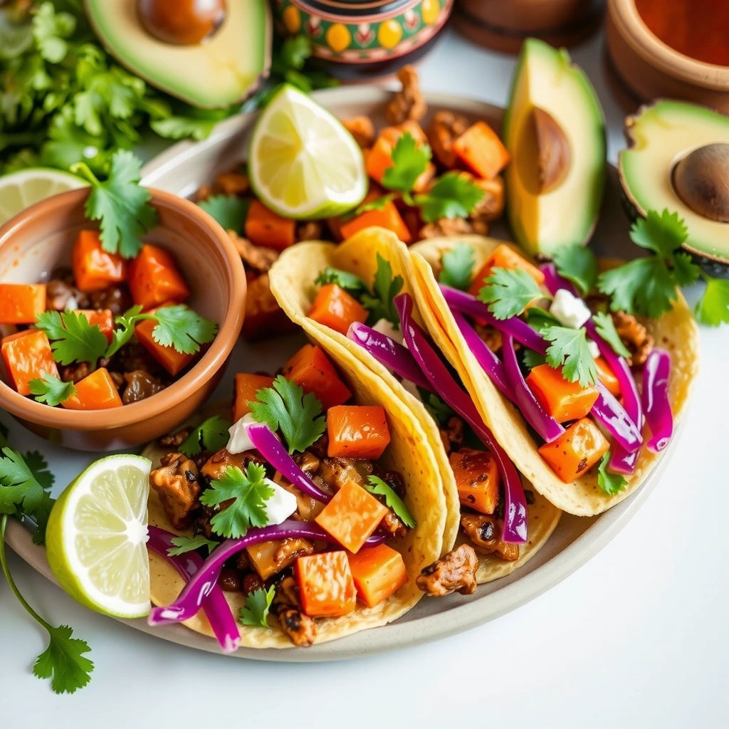 Mexican tacos and traditional dishes